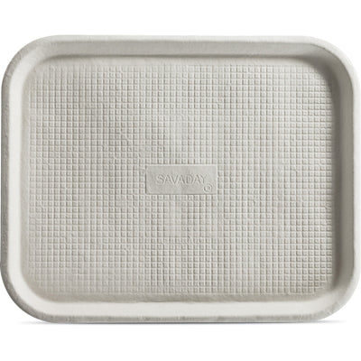 Huhtamaki Americas Savaday 1" Deep Molded Fiber Trays, White, 1 Carton, HUH20804