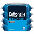 Kimberly-Clark Cottonelle Flushable Wipes, White, 4 / Pack, KCC54495