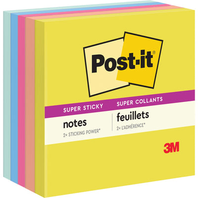 3M Post-it Super Sticky Note Pads - Summer Joy Color Collection, Fresh Mint, 1 Pack, MMM6545SSJOY