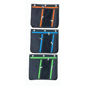 Charles Leonard Triple-pocket Pencil Pouches, Multi, 24 / Display Box, LEO76395ST