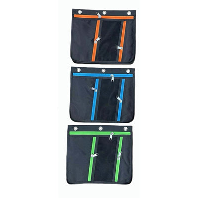 Charles Leonard Triple-pocket Pencil Pouches, Multi, 24 / Display Box, LEO76395ST
