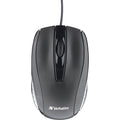 Verbatim America Corded Optical Mouse - Black, VER70733