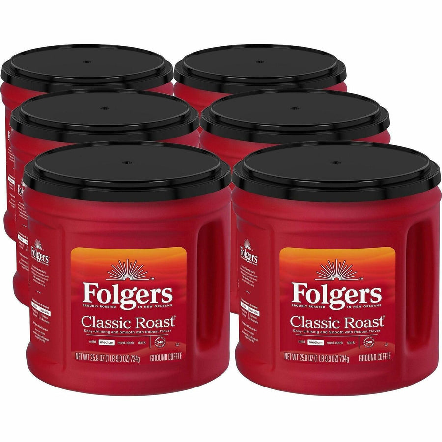 Folgers® Classic Roast Coffee, 6 / Carton, FOL30407CT