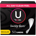 Kimberly-Clark U by Kotex Barely There Panty Liner, White, KCC42489