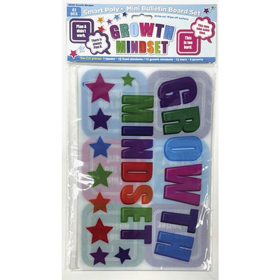 Ashley Productions Smart Poly Growth Mindset Mini Bulletin Board Set, Multi, 100EA/CT — view 1