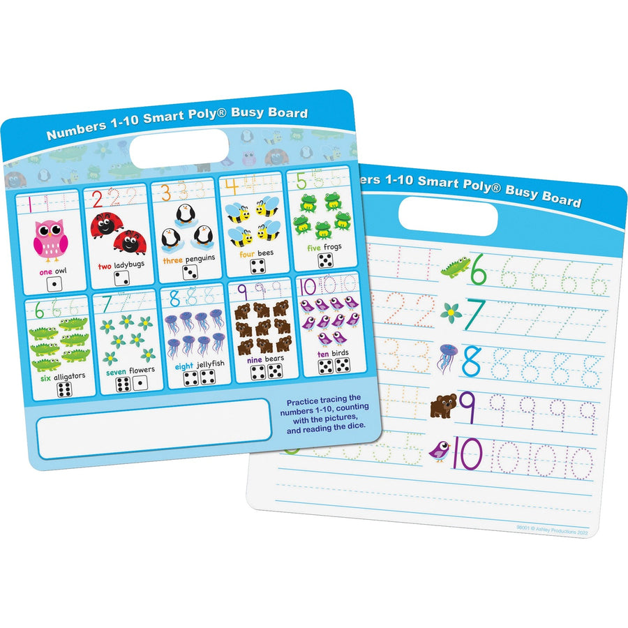 Ashley Numbers 1 - 10 Smart Poly Busy Board, Heavy Duty, ASH98001