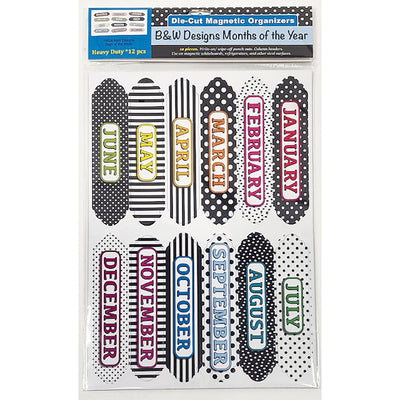 Ashley Productions Magnetic Chalkboard Calendar Months, Multicolor, 50EA/CT — view 1