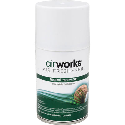 Hospeco AirWorks Metered Aerosol Air Fresheners, White, 12 / Carton, HOS07908