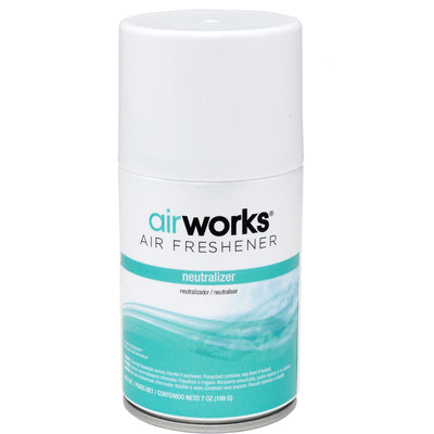 Hospeco AirWorks Metered Aerosol Air Freshener, White, 12 / Carton, HOS07913