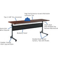 Lorell Shift 2.0 Flip and Nesting Mobile Table, Brown, LLR60761