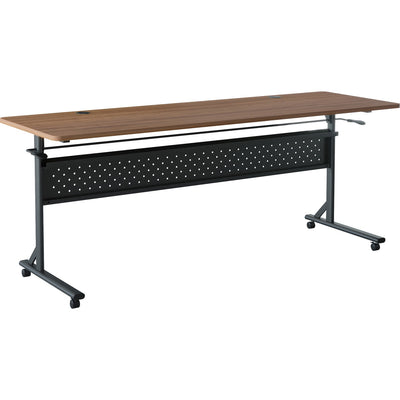 Lorell Shift 2.0 Flip and Nesting Mobile Table, Brown, LLR60765