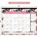 Dominion Blueline Brownline Monthly Floral Desk Pad, Multi, 17", REDC193105