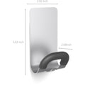 Alba Magnetic Coat Hook, Gray, ABAPMMAG2M