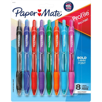 Newell Paper Mate Profile Retractable Ballpoint Pen, 8 / Pack, PAP1960662