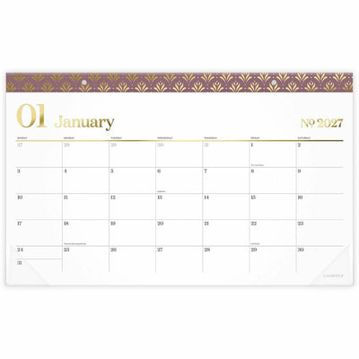 ACCO Cambridge WorkStyle 2026 Monthly Desk Pad Calendar, Green, Compact, 17 3/4" x 11", 12EA/CT — view 1