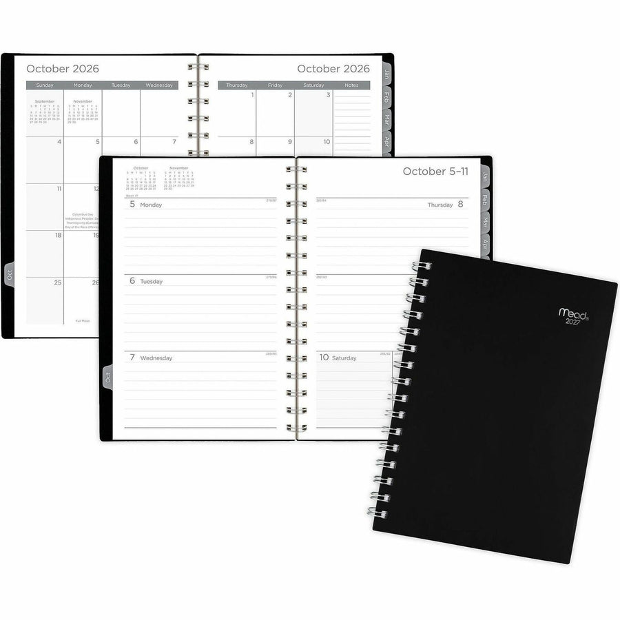 ACCO Mead 15-Month Weekly/Monthly Planner, Black, 8 1/2", 12EA/CT — view 1
