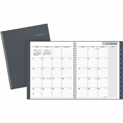 ACCO At-A-Glance DayMinder Monthly Planner, Gray, 8 1/2", AAGGC47007