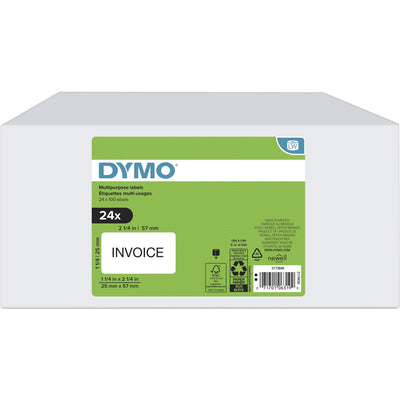 Newell Dymo Multipurpose White Medium Labels, 24 / Box, DYM2173846