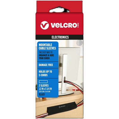 Velcro Mountable Cable Sleeves, Black, 2 / Pack, VEK30797
