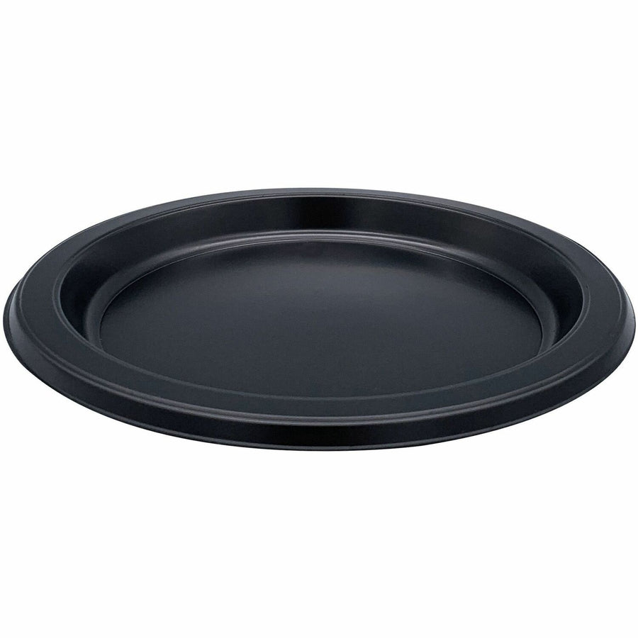 Genuine Joe 7" Disposable Plastic Plates, Black, 125 / Pack, GJO10332
