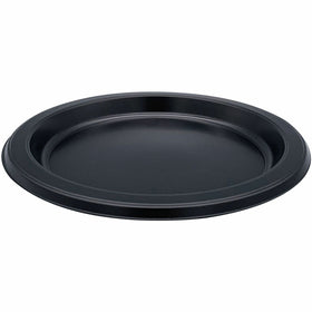 Genuine Joe 7" Disposable Plastic Plates, Black, 125 / Pack, GJO10332