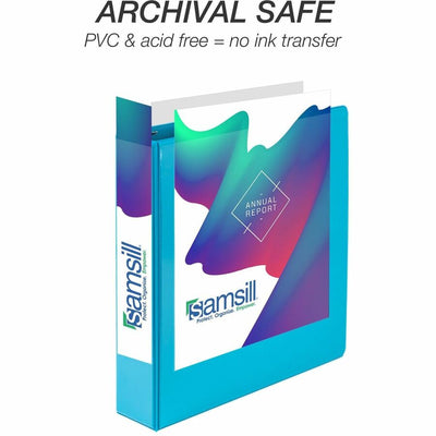 Samsill Durable View Binders, Assorted, 8 1/2" Width x 11" Length, 4 / Pack, SAMMP46469