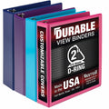 Samsill Durable View Binders, Assorted, 8 1/2" Width x 11" Length, 4 / Pack, SAMMP46469