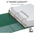 Samsill Durable View Ring Binder, Green, 8 1/2" Width x 11" Length, 4 / Pack, SAMMP46468