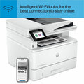 HP LaserJet Pro 4101fdw Wireless Laser Multifunction Printer - Monochrome - White, HEW2Z619F