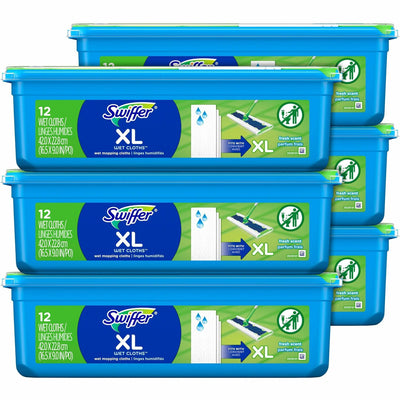 Procter & Gamble Swiffer Sweeper XL Wet Mopping Pads, White, 6 / Carton, PGC74471CT