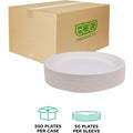 Eco-Products Vanguard 10" Sugarcane Plates, White, 500 / Carton, ECOEPP005NFA