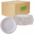 Eco-Products Vanguard 6" Sugarcane Plates, White, 1000 / Carton, ECOEPP016NFA