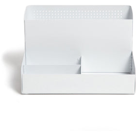 U Modern Perforated Metal Storage Cup, White, UBR5717U0106