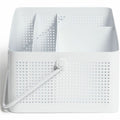 U Modern Perforated Metal Desk Caddy, White, UBR5720U0106