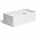 U Modern Perforated Metal Desk Caddy, White, UBR5720U0106