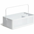U Modern Perforated Metal Desk Caddy, White, UBR5720U0106