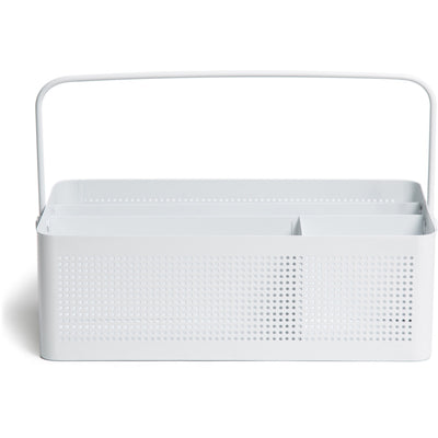 U Modern Perforated Metal Desk Caddy, White, UBR5720U0106