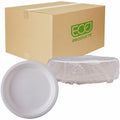 Eco-Products Vanguard 9" Sugarcane Plates, White, 500 / Carton, ECOEPP013NFA