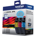 Brother Original High Yield Inkjet Ink Cartridge - Cyan, Magenta, Yellow - 1 Pack, BRTLC402XL3PKS