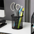 Mind Reader Multi-Purpose Desk Organizer Set, Black, 3 / Pack, EMSCLIPMESH3BLK