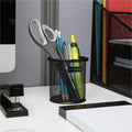 Mind Reader Multi-Purpose Desk Organizer Set, Black, 3 / Pack, EMSCLIPMESH3BLK