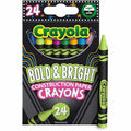 Crayola Bold & Bright Construction Paper Crayons, 24 Count, Assorted, 24 / Pack, CYO523463