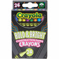 Crayola Bold & Bright Construction Paper Crayons, 24 Count, Assorted, 24 / Pack, CYO523463