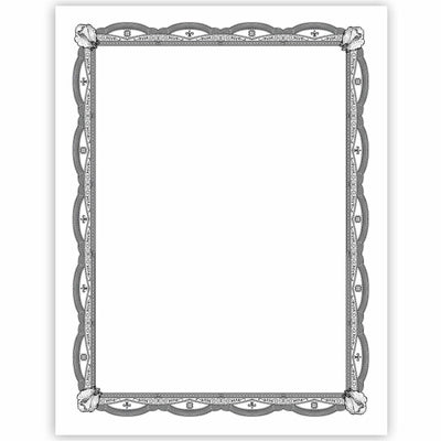 Geographics Silver Foil Award Certificates, 15 / Pack, GEO48762