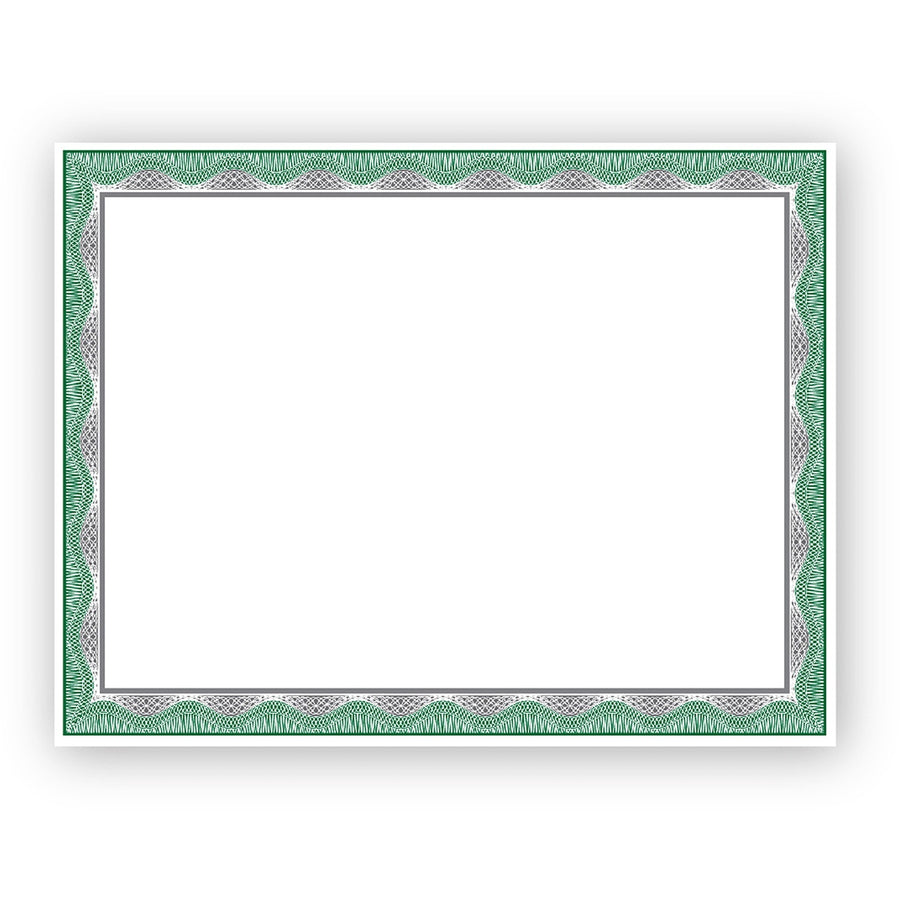 Geographics Silver Foil Award Certificates, White, 65 lb, Heavyweight, 15 / Pack, GEO48763