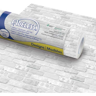 Dixon Ticonderoga Fadeless Bulletin Board Paper Rolls, White, 1 Roll, PACP0056905