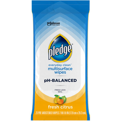 S. C. Johnson & Son Pledge pH Balanced Multisurface Wipes, Blue, SJN336274