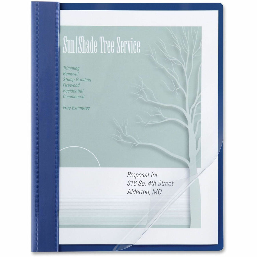 ACCO Letter Report Cover with Fastener, Blue, 8 1/2" Width x 11" Length, 10 / Pack — view 1