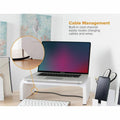 Amax Bostitch Konnect Adjustable Monitor Stand, White, BOSKTSTANDWHT