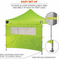 Tenacious Ergodyne Heavy-Duty Tent Sidewalls w/Window, Lime, EGO12989